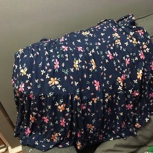 Knee length flower skirt